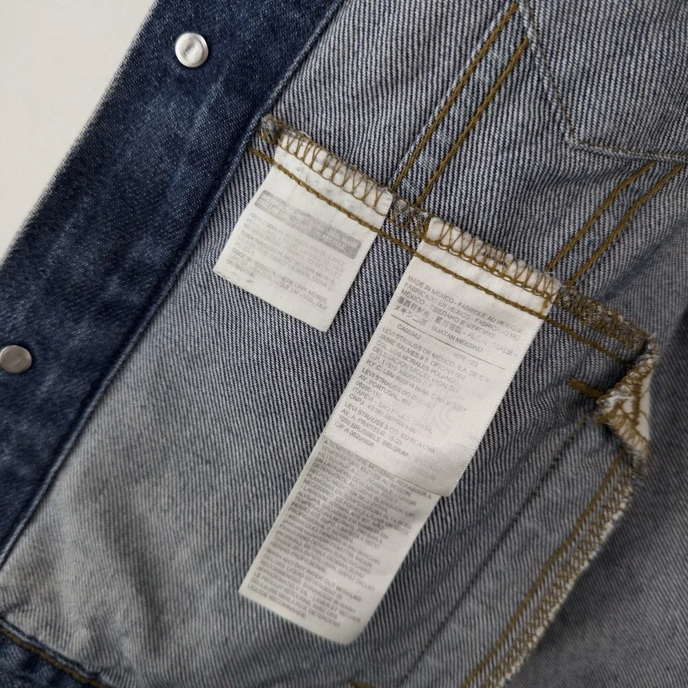 Levi's Denim Trucker Jacket Adult Medium Dark Wash Blue Jean Classic Type 3